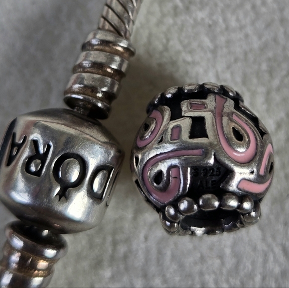Pandora Pink Ribbon Breast Cancer charm - Picture 1 of 2
